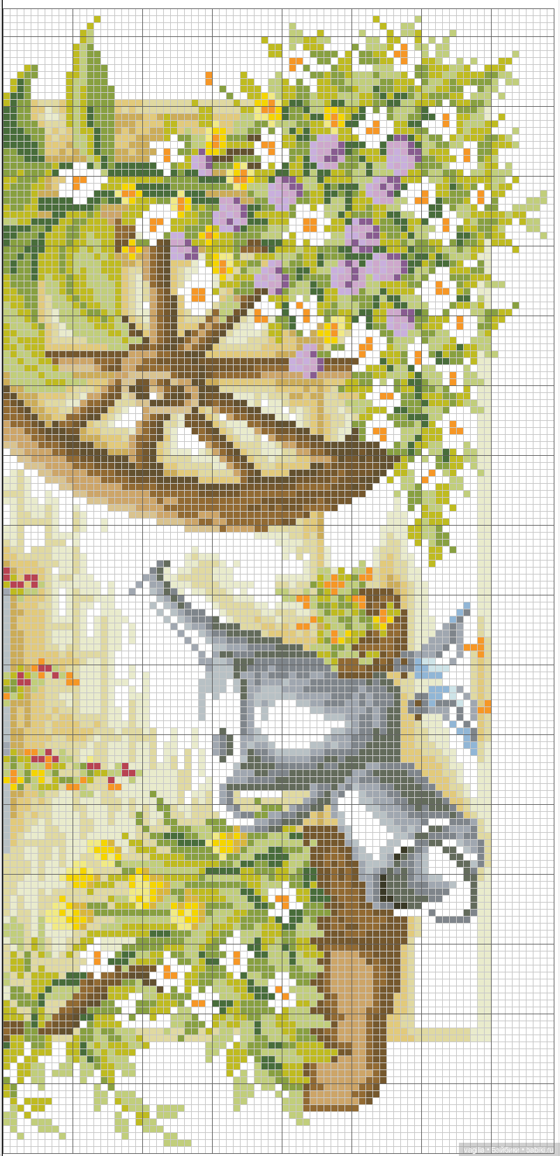 Уютные уголки на природе крестиком