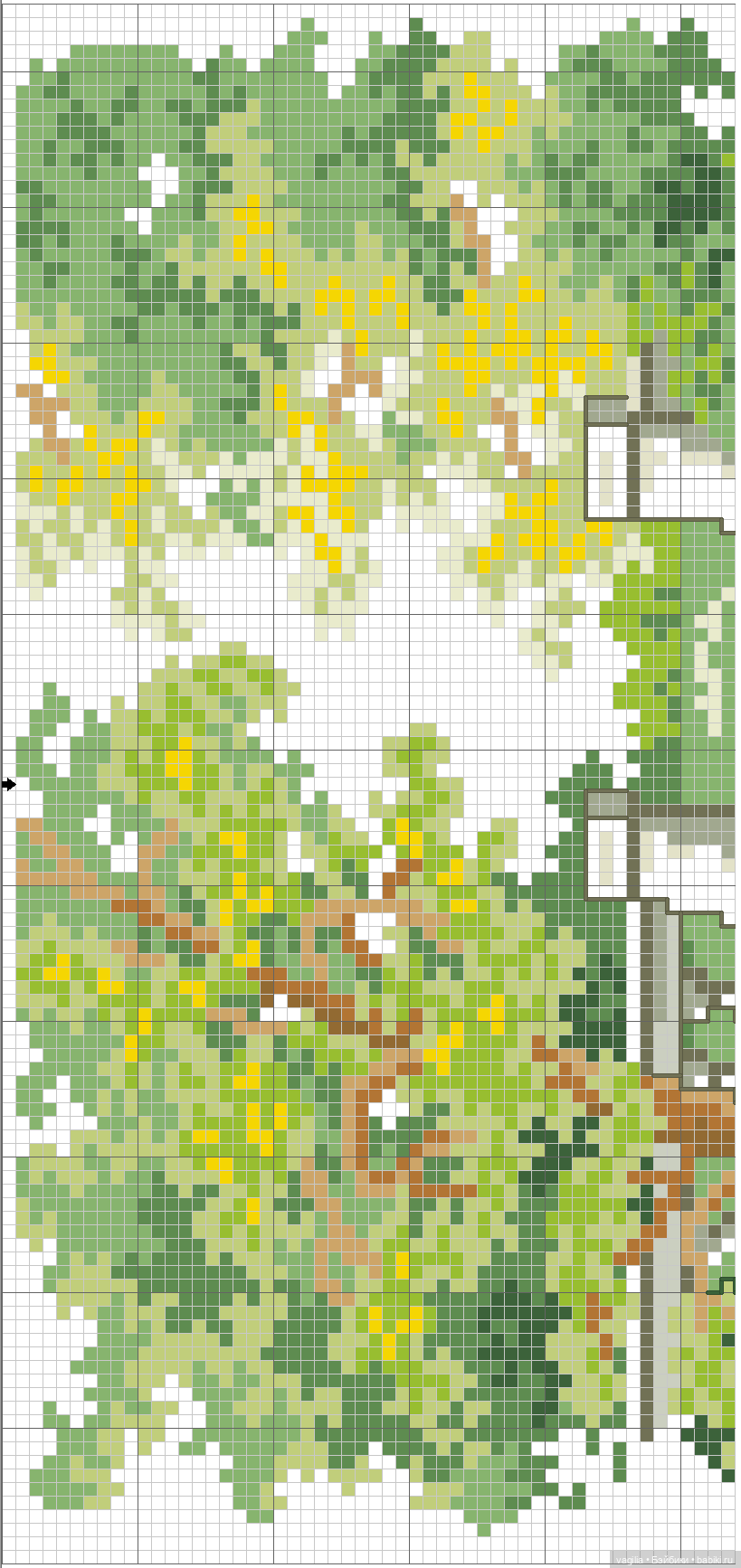 Уютные уголки на природе крестиком