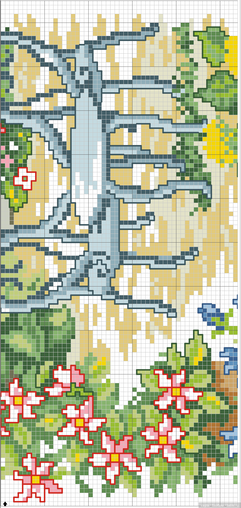 Уютные уголки на природе крестиком