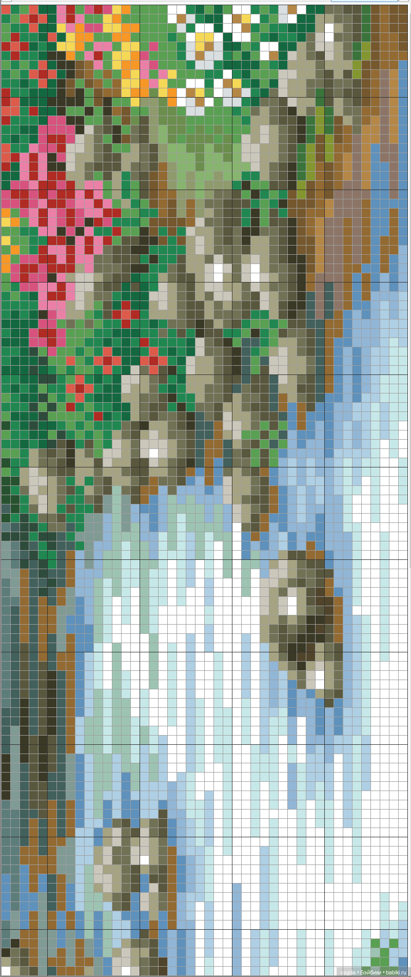 Уютные уголки на природе крестиком