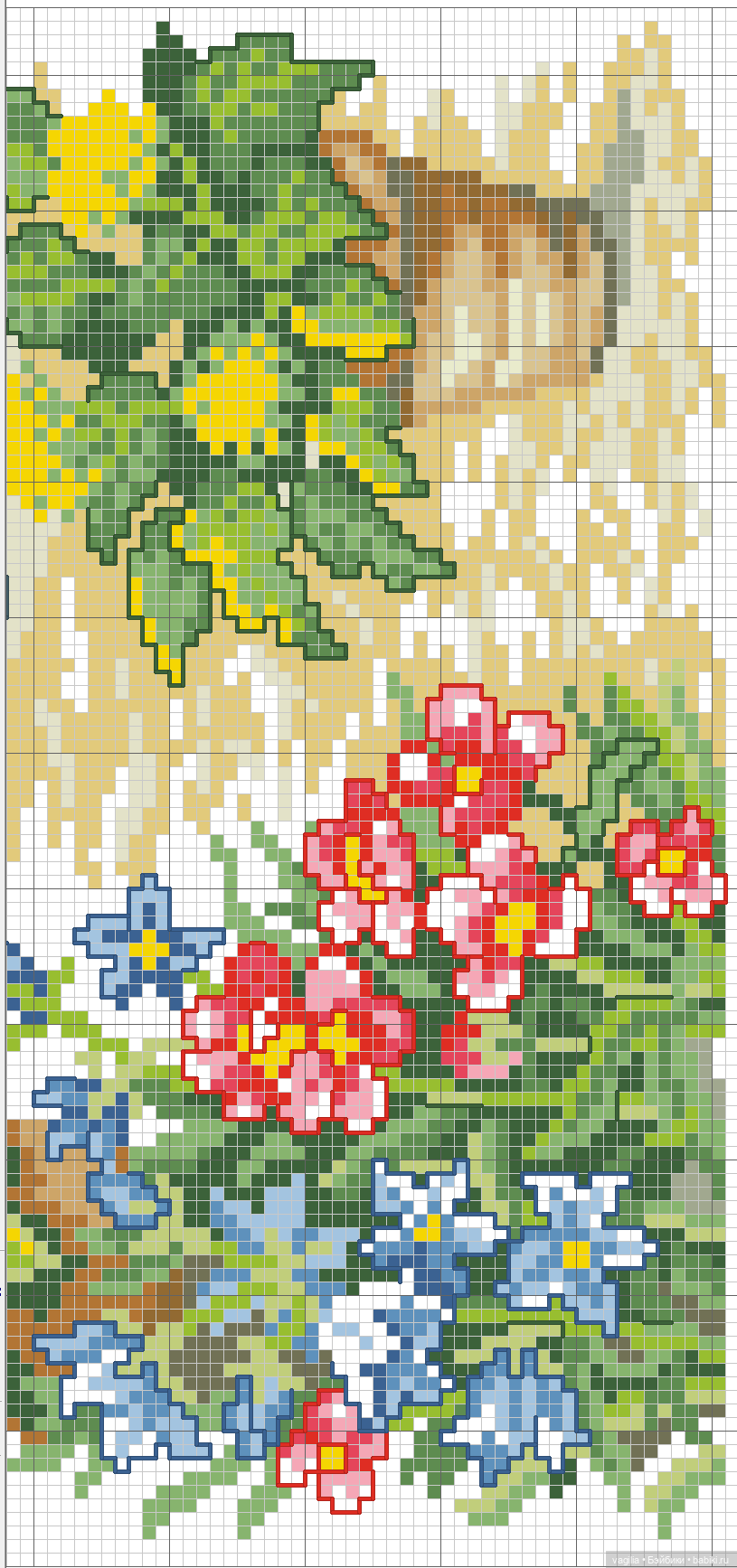 Уютные уголки на природе крестиком