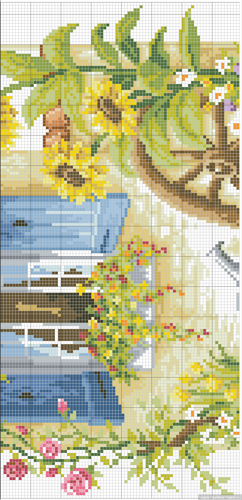 Уютные уголки на природе крестиком