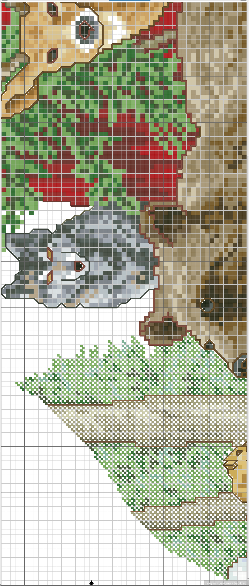 Сезонные лошадки крестиком