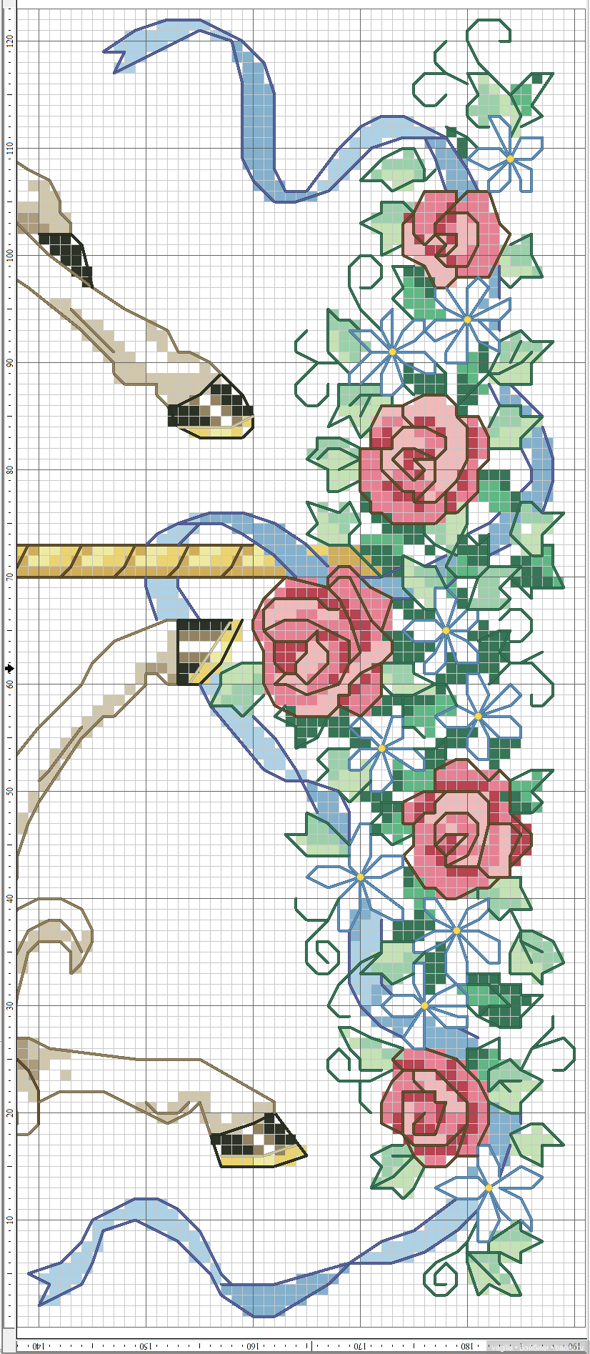 Сезонные лошадки крестиком