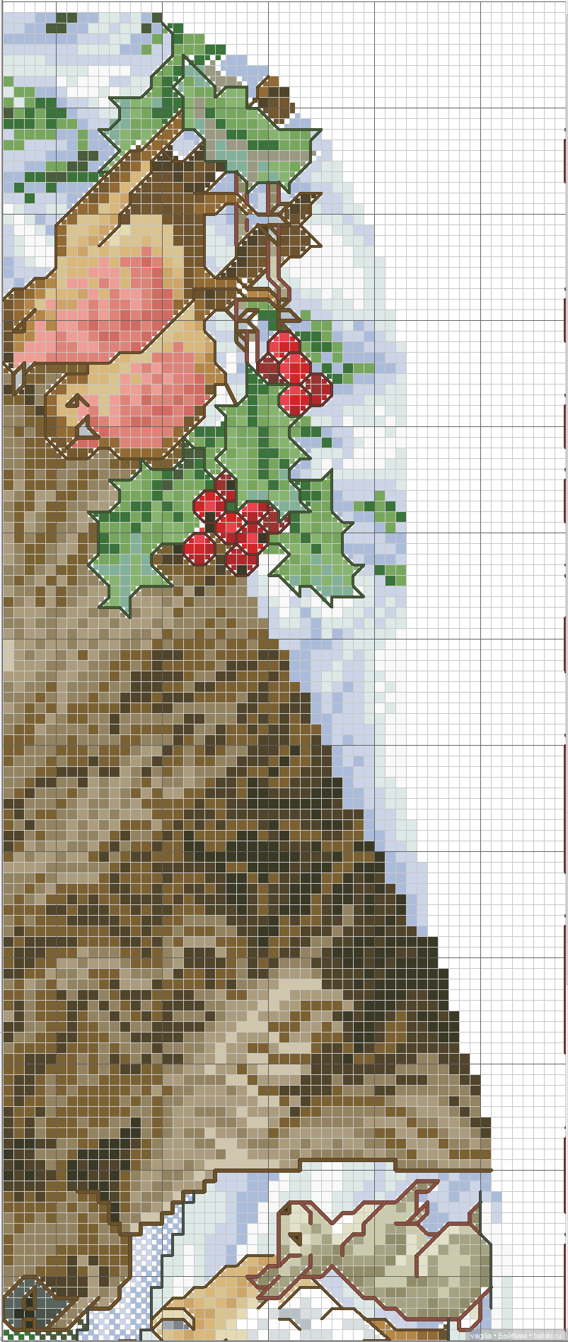 Сезонные лошадки крестиком