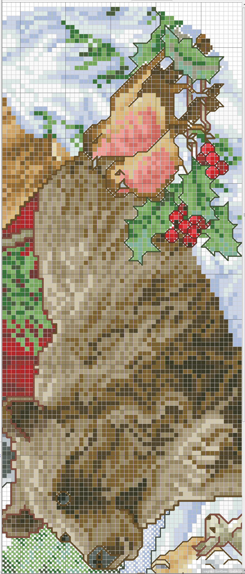 Сезонные лошадки крестиком