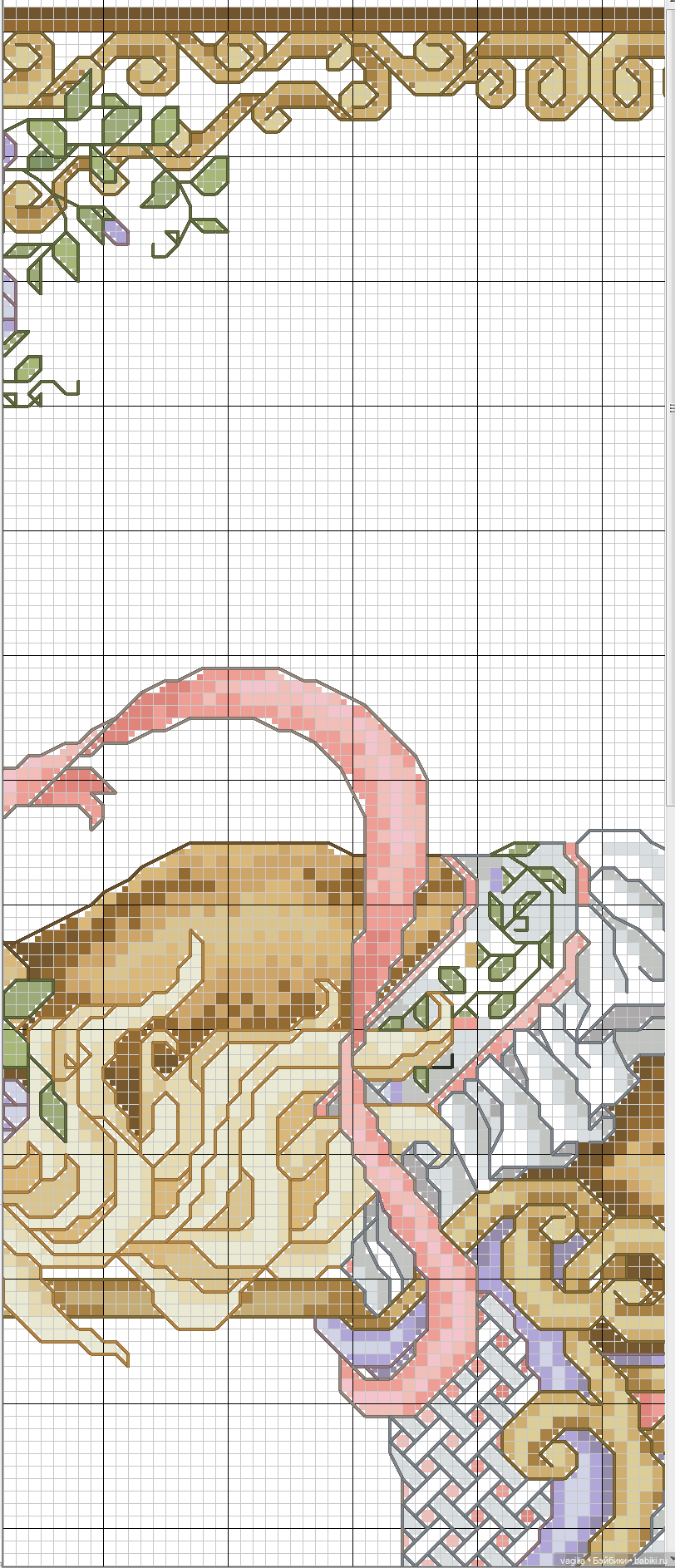 Сезонные лошадки крестиком