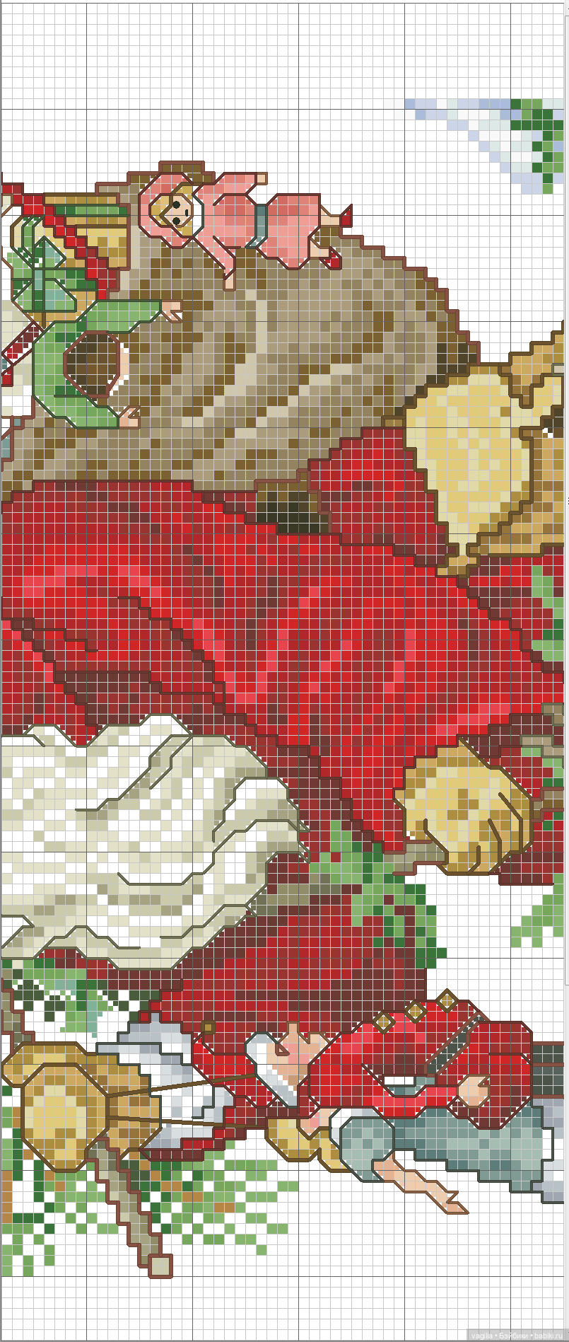 Сезонные лошадки крестиком