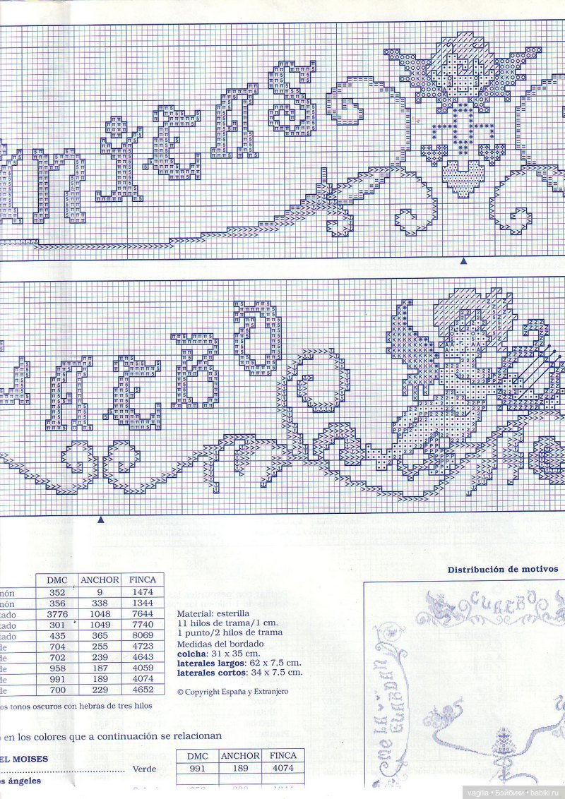 Бордюрчики крестиком — Схемы вышивки крестом: фото узоров