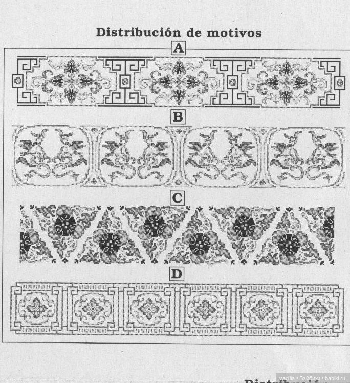 Бордюрчики крестиком — Схемы вышивки крестом: фото узоров (фото 3)