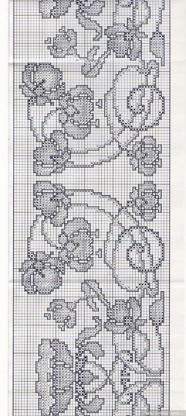 Бордюрчики крестиком — Схемы вышивки крестом: фото узоров