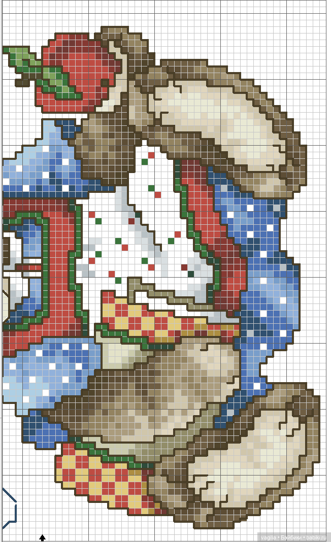 Мишка Тедди крестиком — Схемы вышивки крестом: фото узоров (фото 3)
