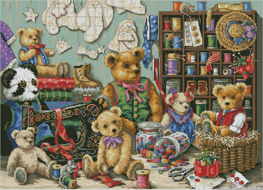 Мишка Тедди крестиком — Схемы вышивки крестом: фото узоров (фото 5)