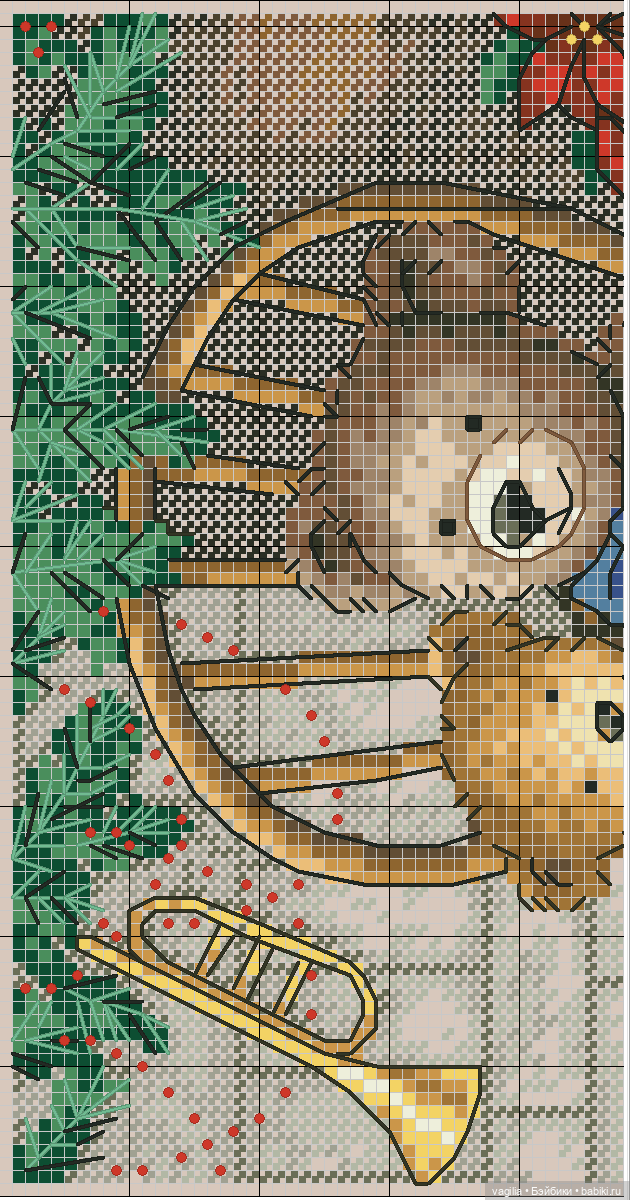 Мишка Тедди крестиком — Схемы вышивки крестом: фото узоров