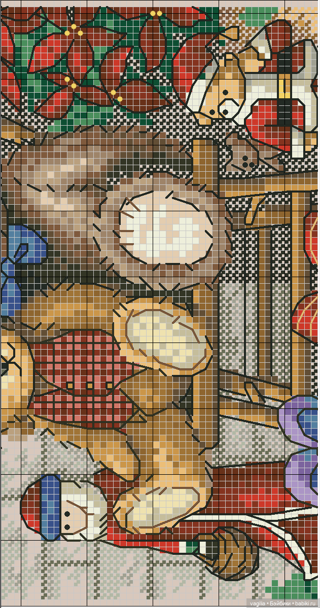 Мишка Тедди крестиком — Схемы вышивки крестом: фото узоров