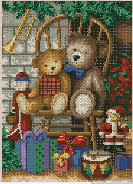 Мишка Тедди крестиком — Схемы вышивки крестом: фото узоров