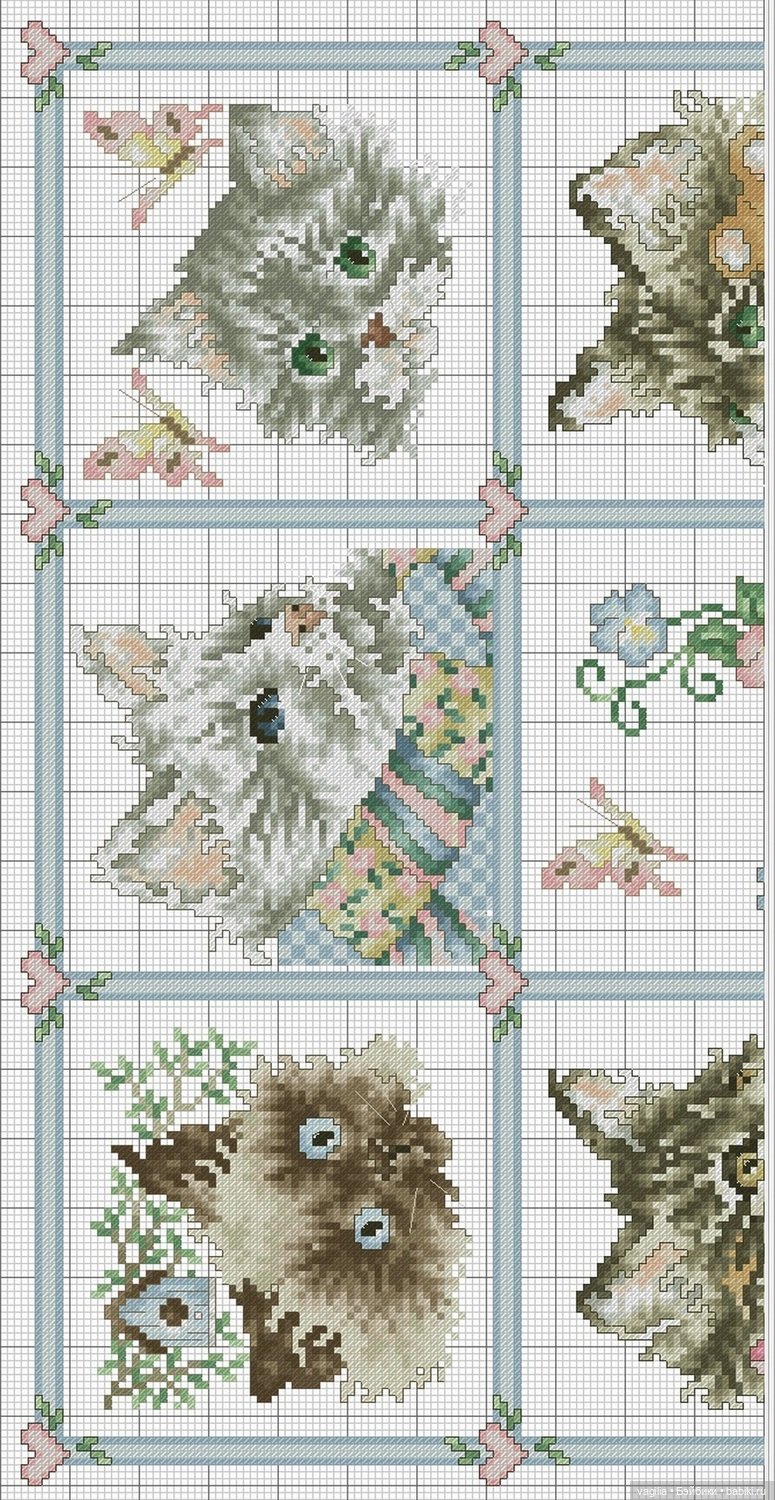 Немного котиков крестиком