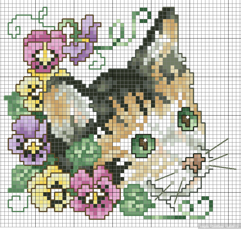 Немного котиков крестиком