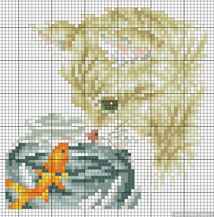 Немного котиков крестиком