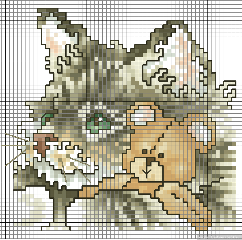 Немного котиков крестиком