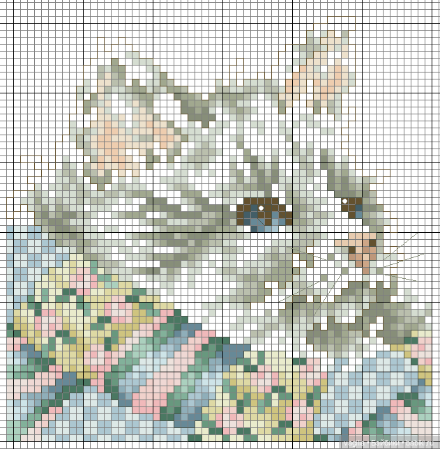 Немного котиков крестиком