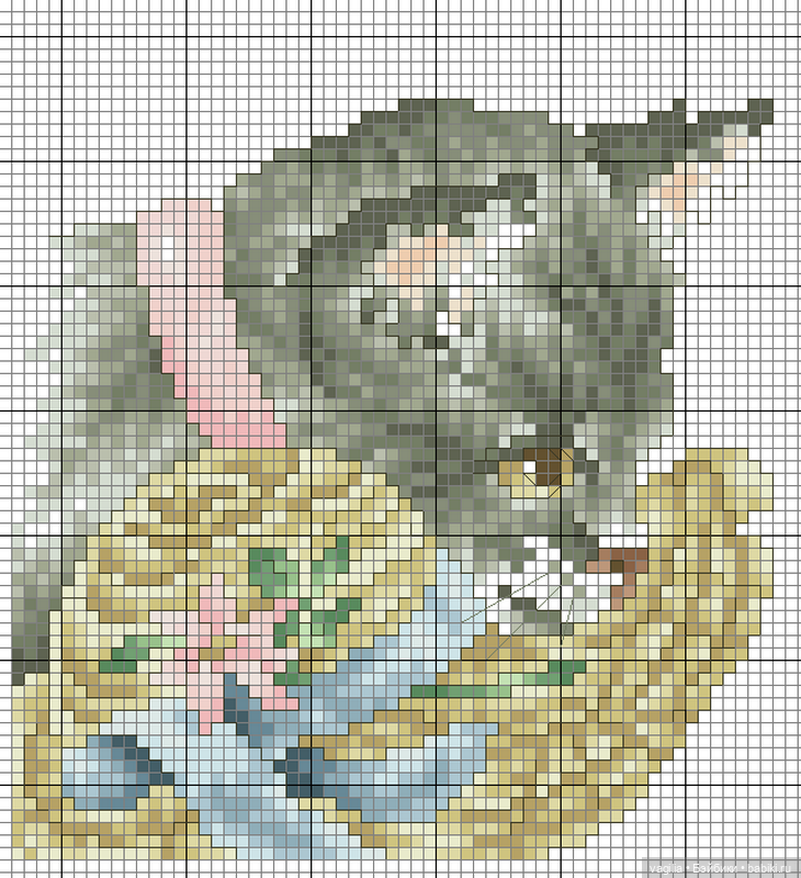 Немного котиков крестиком