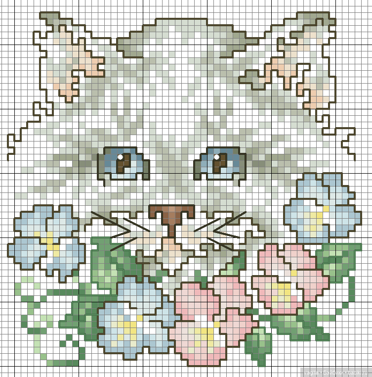 Немного котиков крестиком