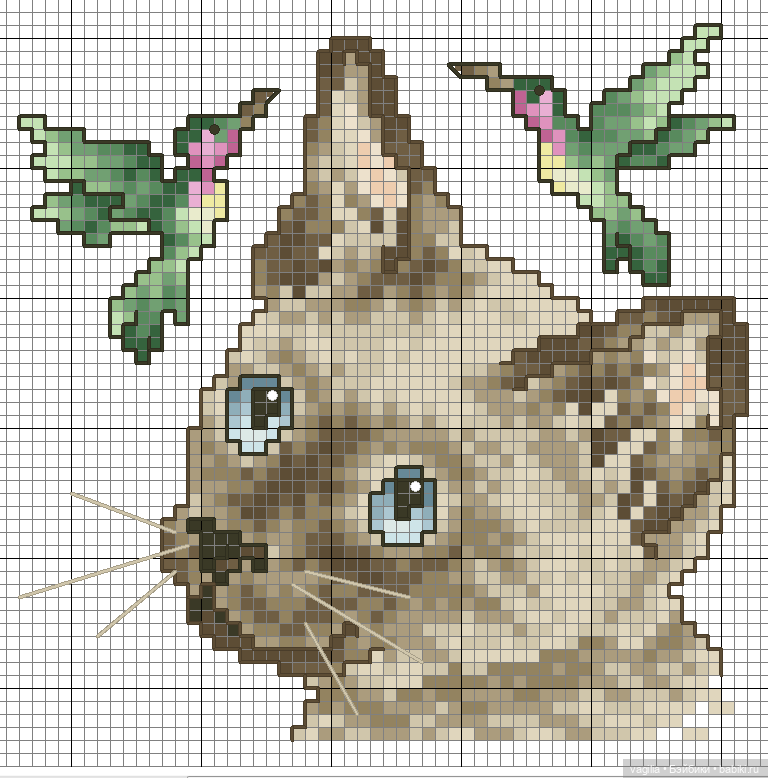 Немного котиков крестиком