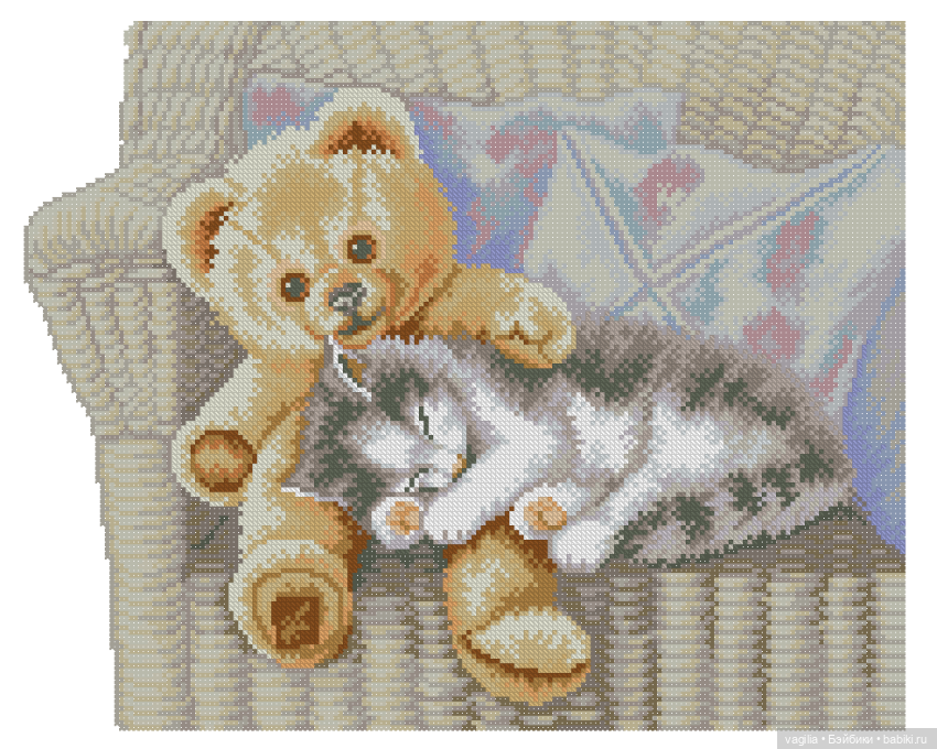 Котики крестиком — Схемы вышивки крестом: фото узоров (фото 9)