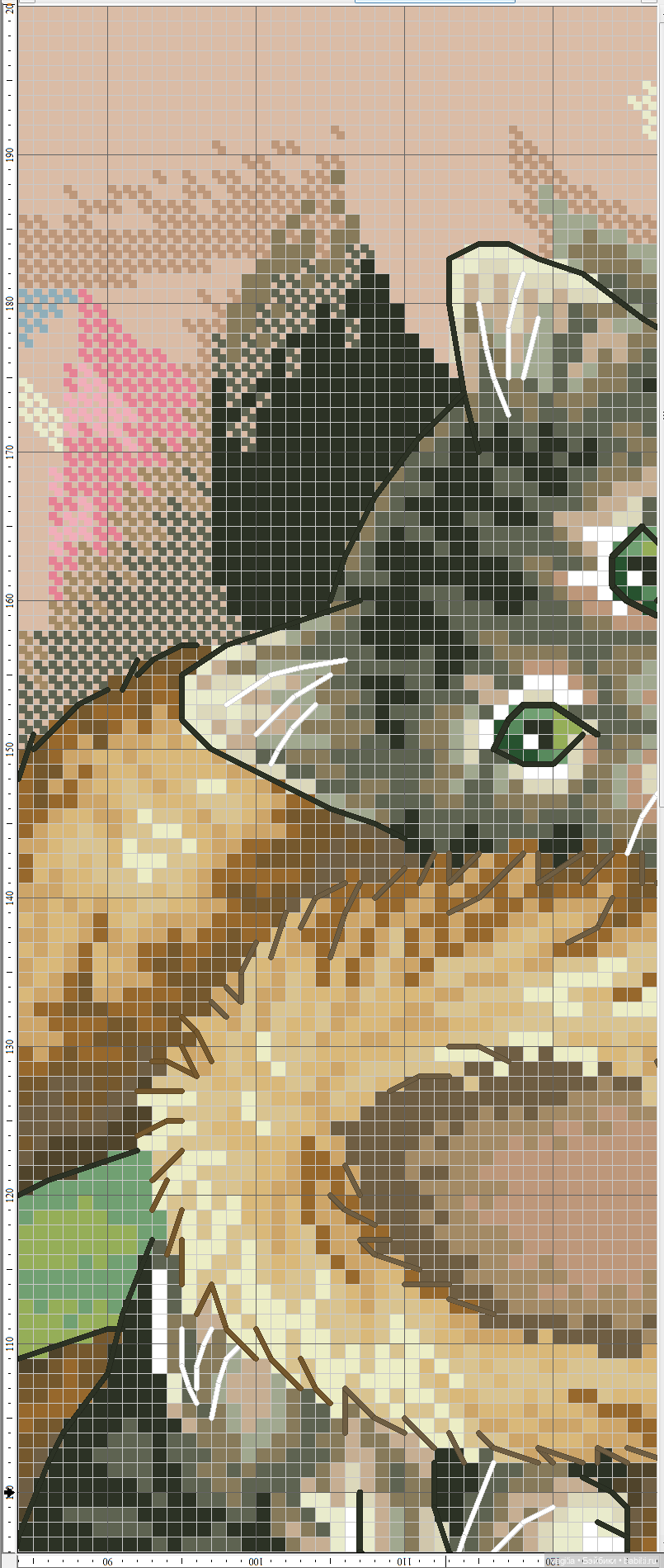 Котики крестиком — Схемы вышивки крестом: фото узоров