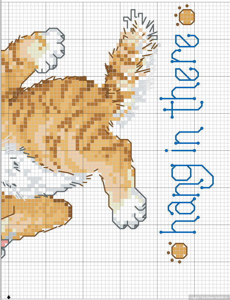Котики крестиком — Схемы вышивки крестом: фото узоров