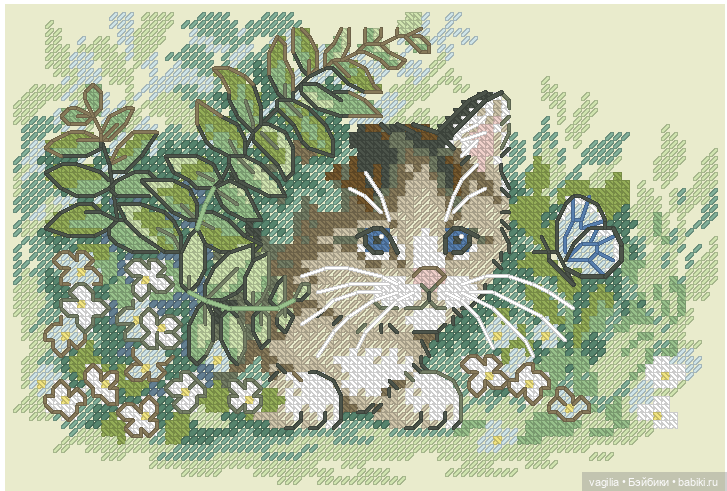 Котики. Вышивка крестиком (фото 7)