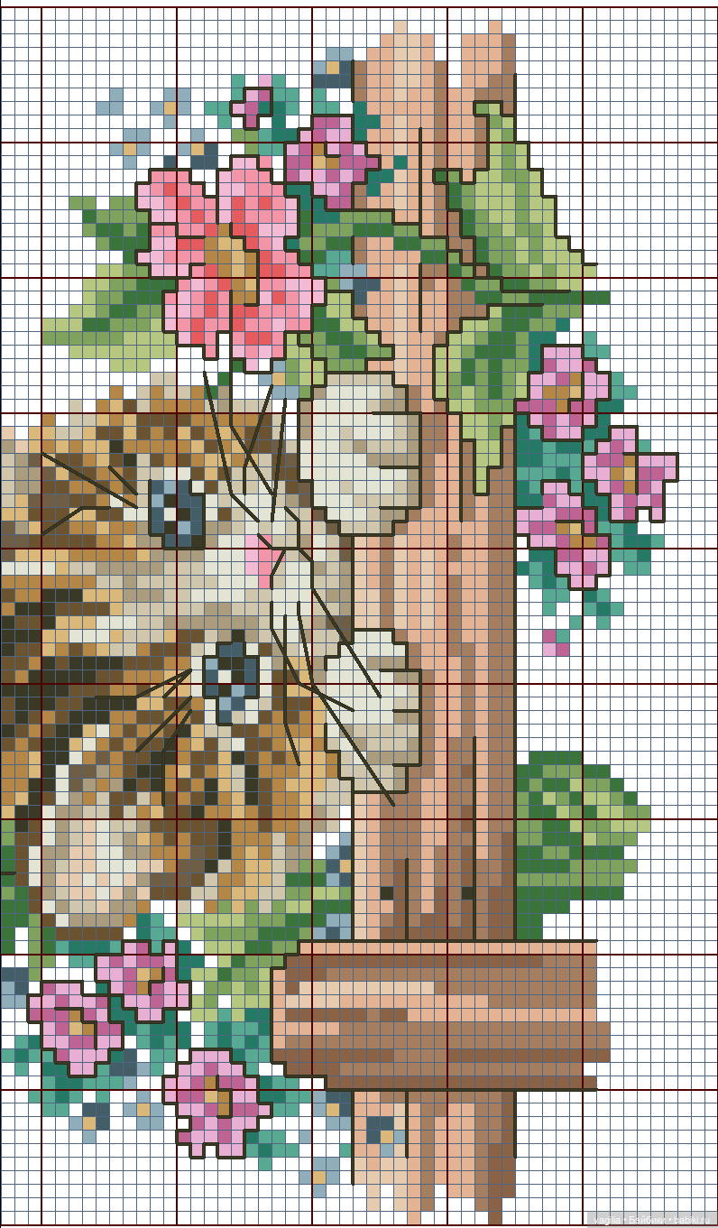 Котики. Вышивка крестиком