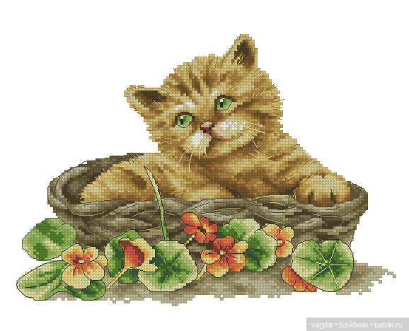 Котики. Вышивка крестиком