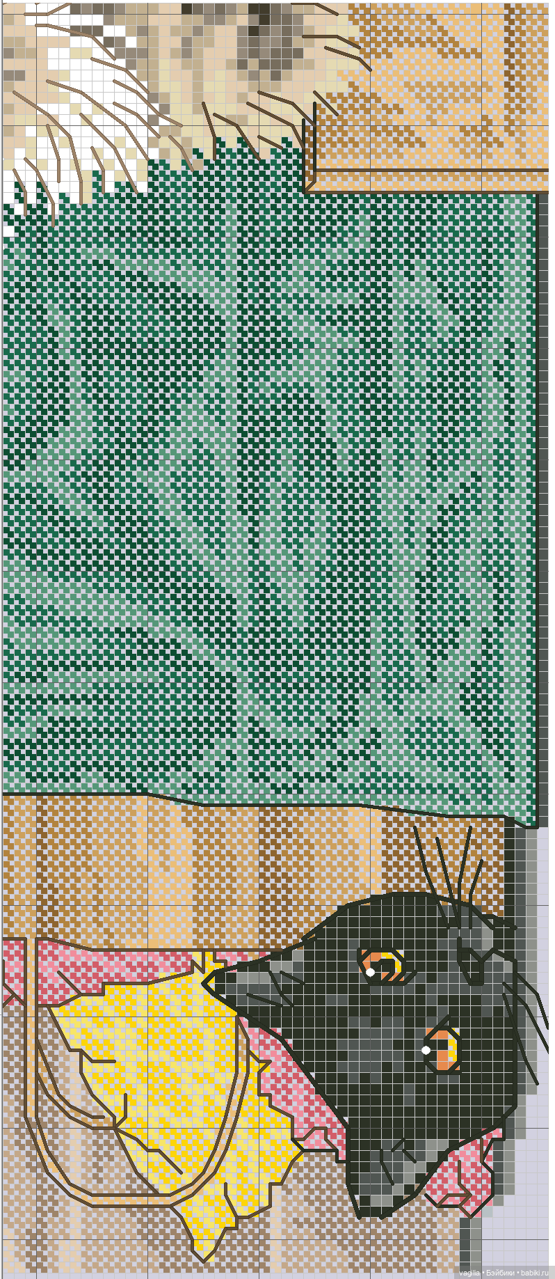 Котики 3 крестиком — Схемы вышивки крестом: фото узоров