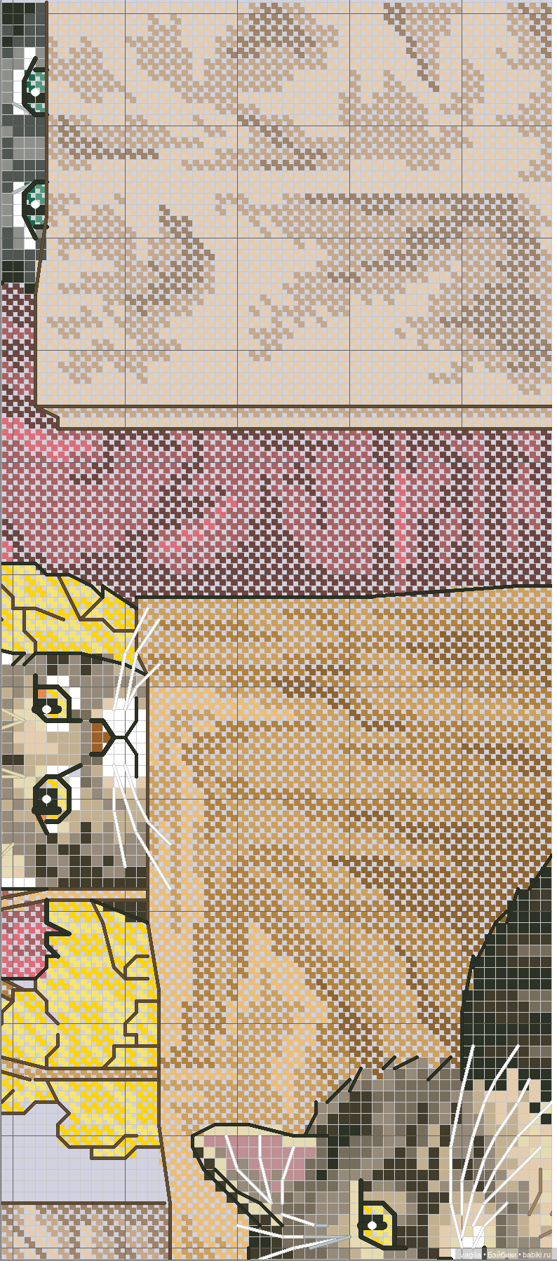 Котики 3 крестиком — Схемы вышивки крестом: фото узоров