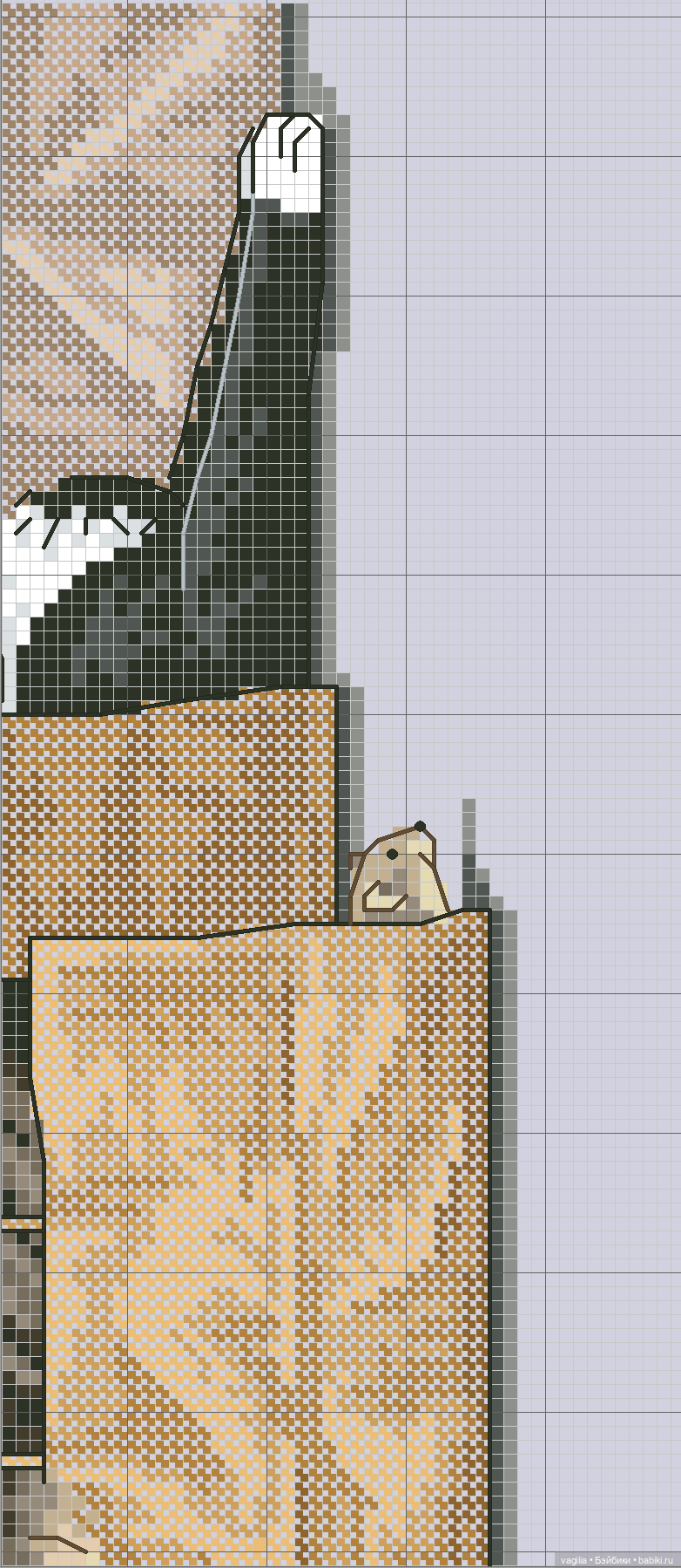 Котики 3 крестиком — Схемы вышивки крестом: фото узоров