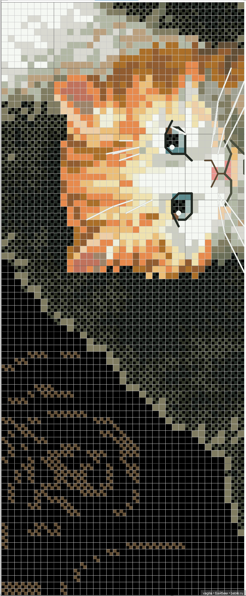 Котики 3 крестиком — Схемы вышивки крестом: фото узоров