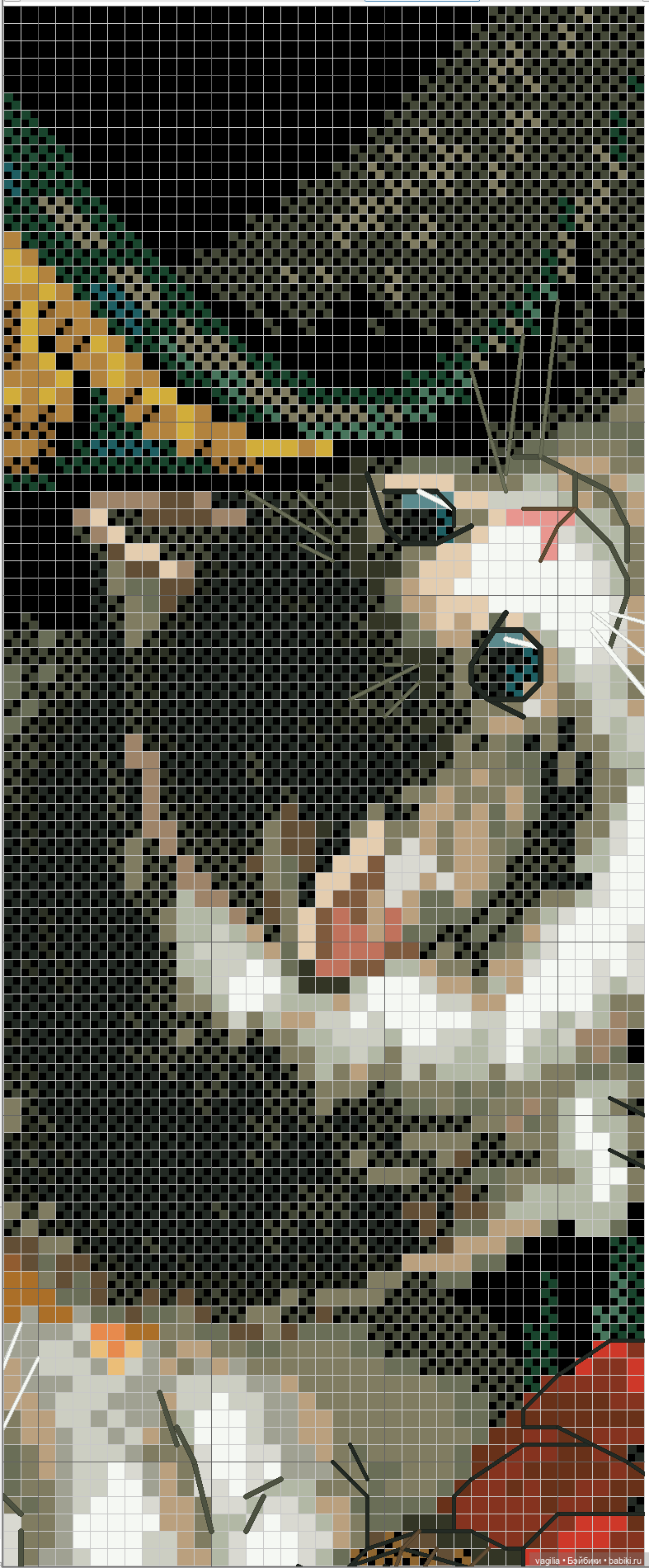 Котики 3 крестиком — Схемы вышивки крестом: фото узоров