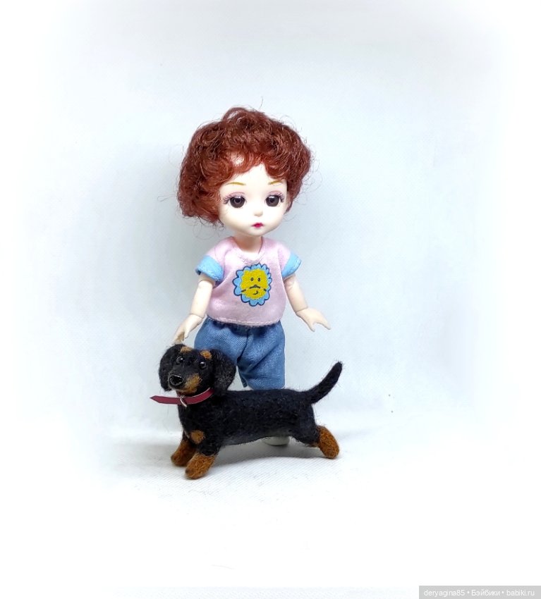 Такса — Валяные игрушки из шерсти: сухое валяние (фото 2)