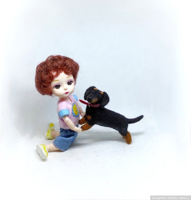 Такса — Валяные игрушки из шерсти: сухое валяние (фото 8)