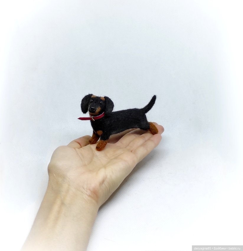 Такса — Валяные игрушки из шерсти: сухое валяние (фото 7)