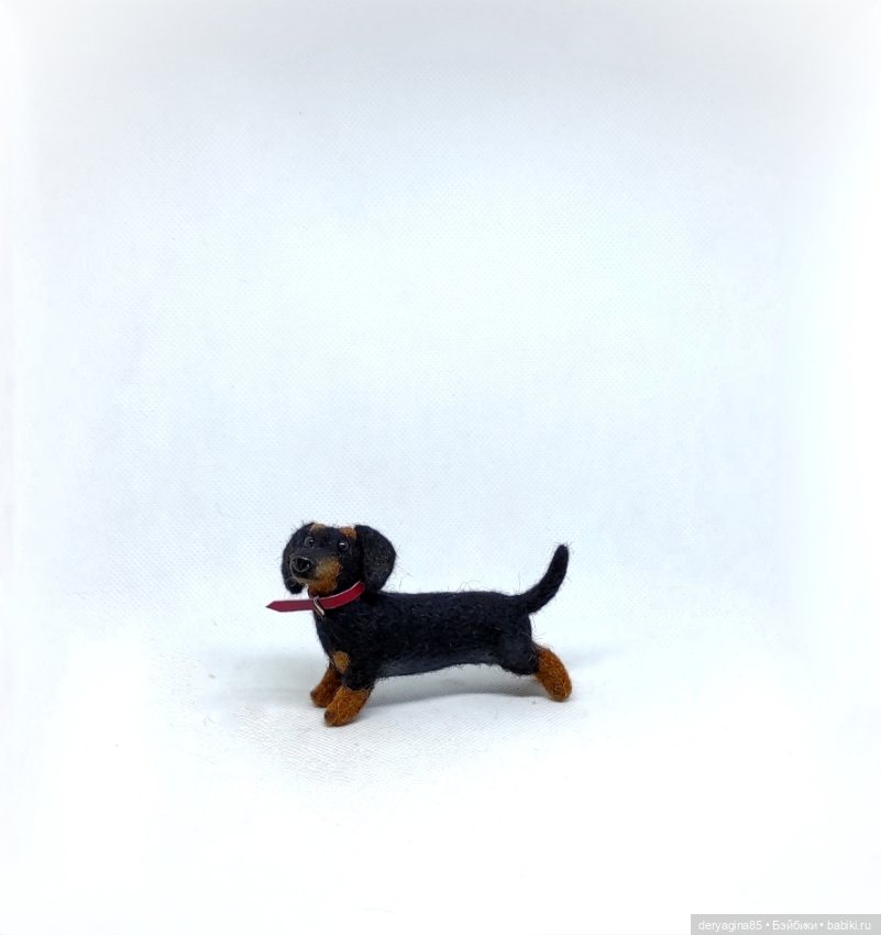 Такса — Валяные игрушки из шерсти: сухое валяние (фото 9)