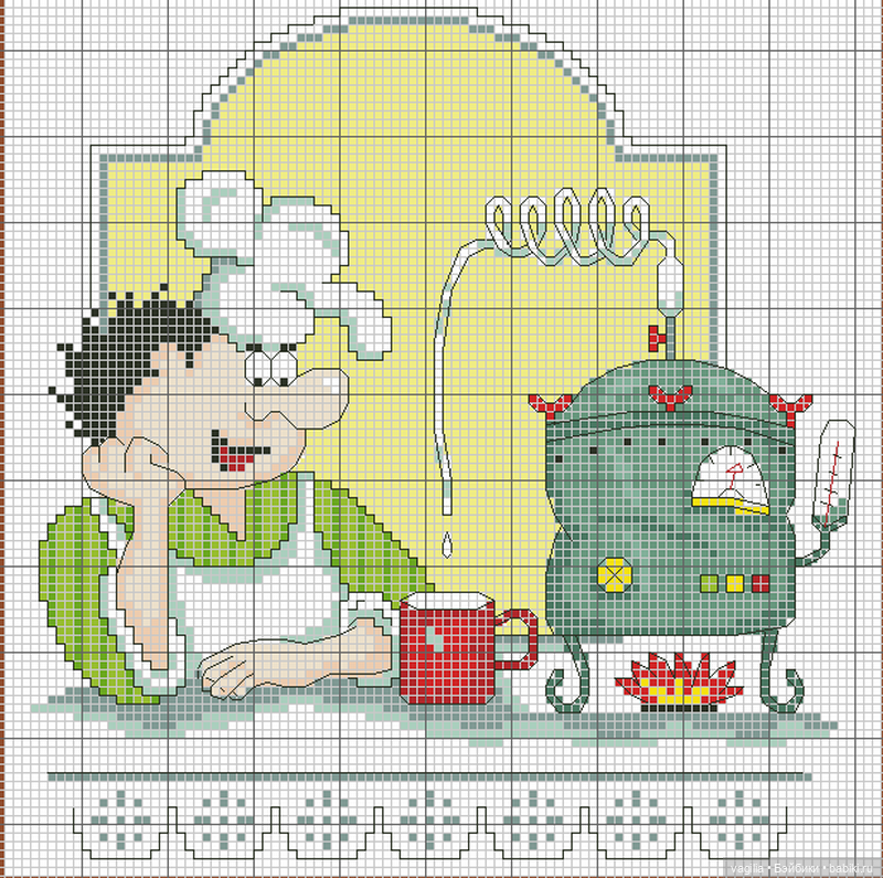 Поварята крестиком — Схемы вышивки крестом: фото узоров