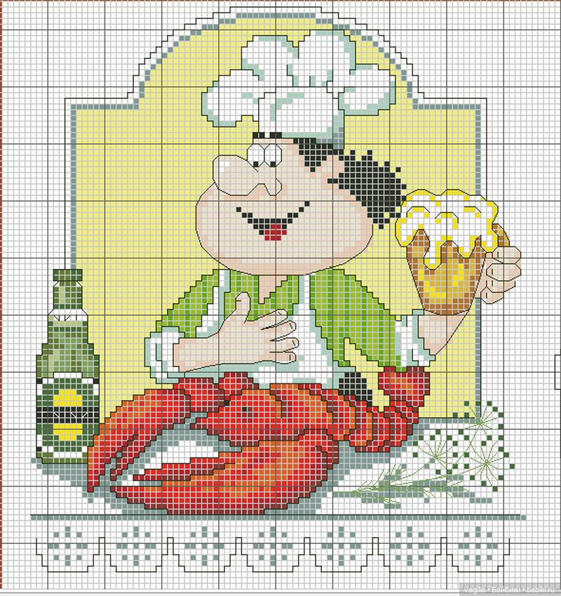 Поварята крестиком — Схемы вышивки крестом: фото узоров