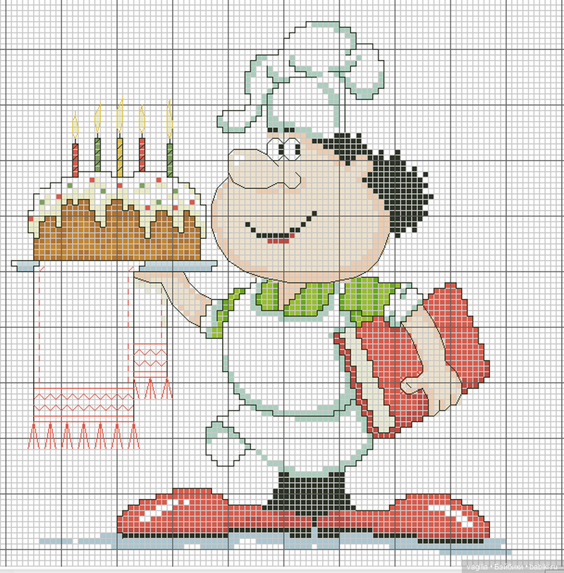 Поварята крестиком — Схемы вышивки крестом: фото узоров