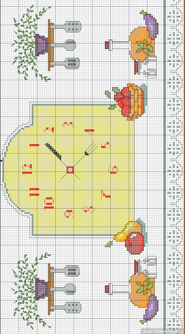 Поварята крестиком — Схемы вышивки крестом: фото узоров