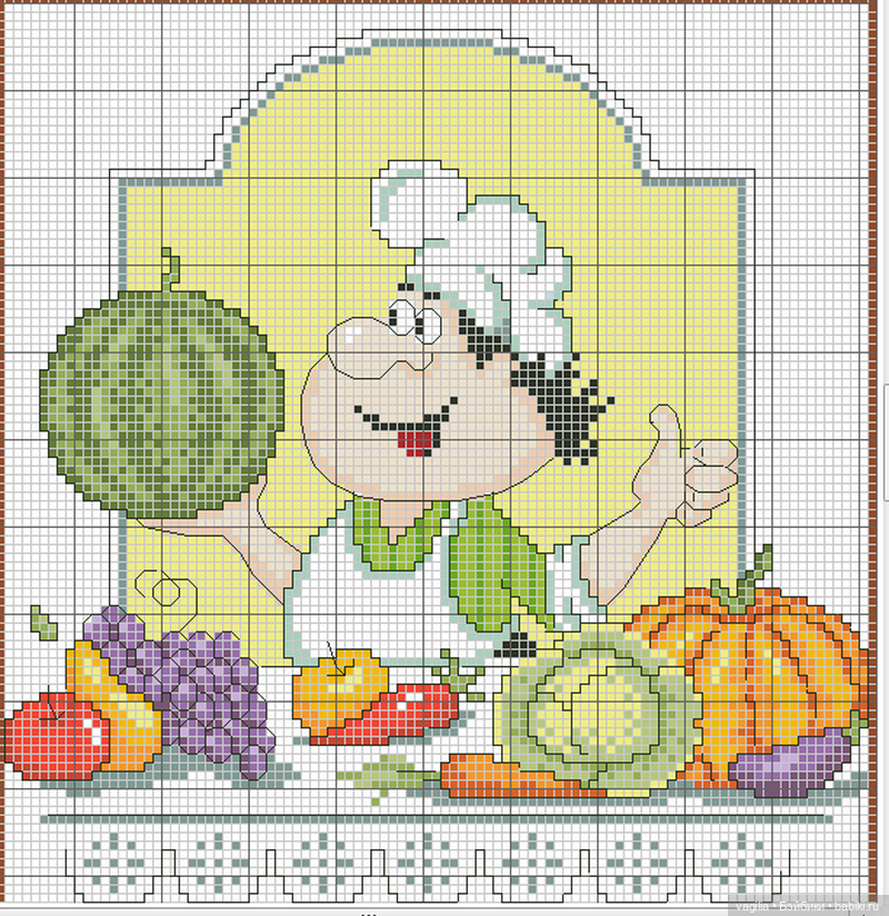 Поварята крестиком — Схемы вышивки крестом: фото узоров