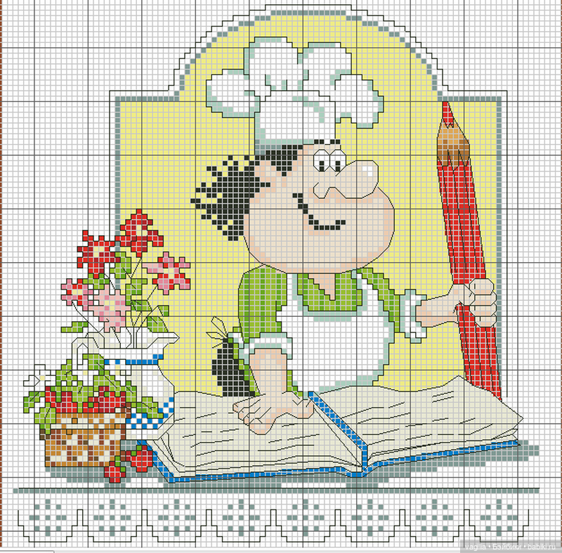 Поварята крестиком — Схемы вышивки крестом: фото узоров
