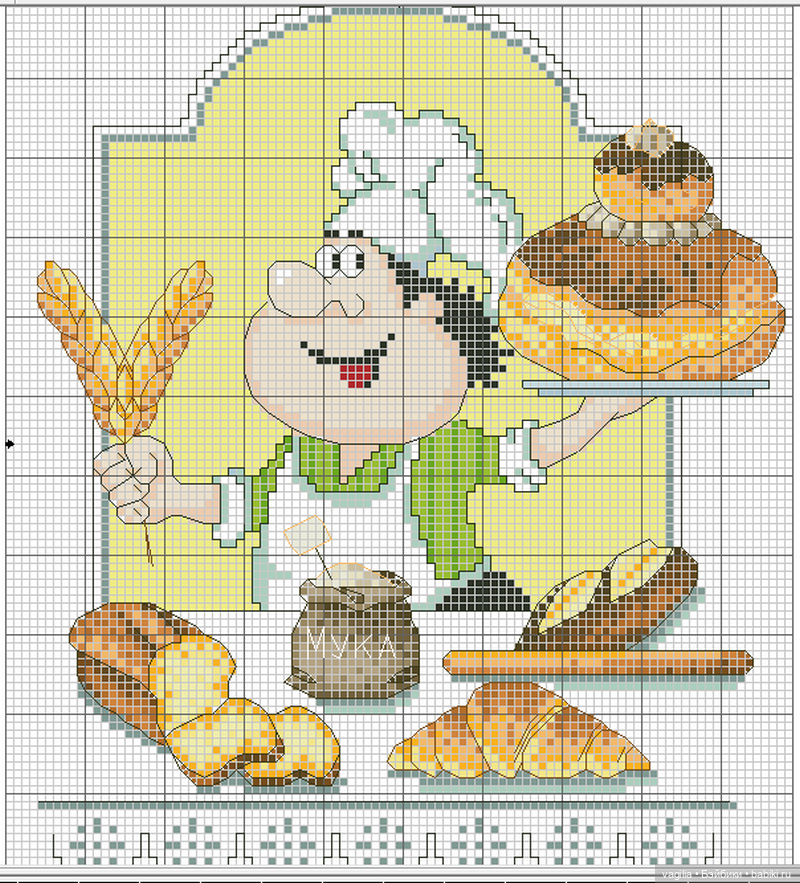 Вышивка крестом поварята схемы бесплатно